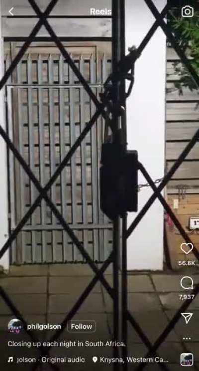 Going to bed, South Africa style