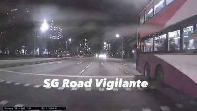 I wonder if the bus had interior cams, hopefully no one was sitting in the seats where the car hits