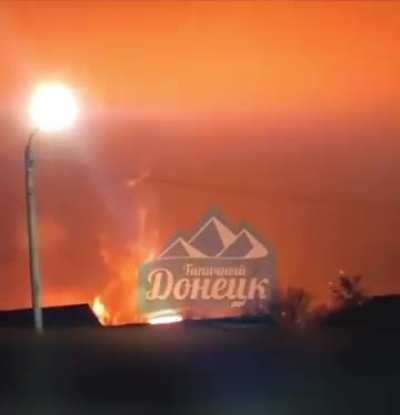 Different angle of the explosion in Donetsk.