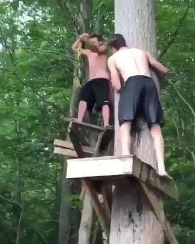 To use a rope swing