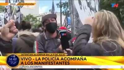 Manifestante del Polo Obrero: 
