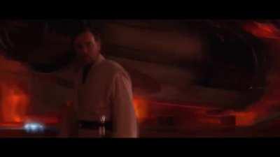 Anakin vs Obi-wan but dubbed in Indonesia