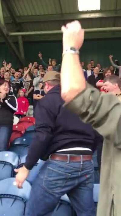 He's got a plant pot on his head!