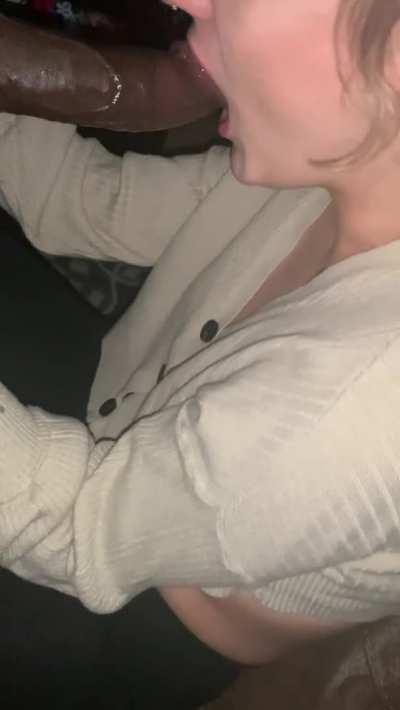 My favorite deepthroat. Sloppy. She worshipped my BBC ðð