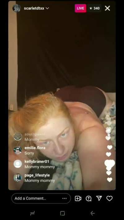 Titty pop on Instagram live