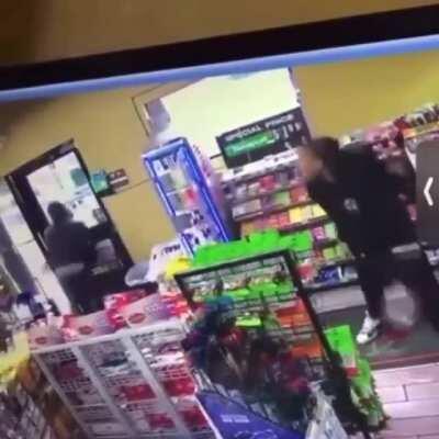 He snatched his gun and said bye