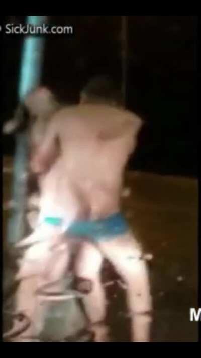 Drunk parents fucking in rain gets arrested