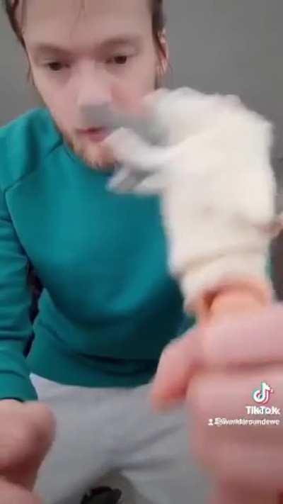 Chad brings his product to the table