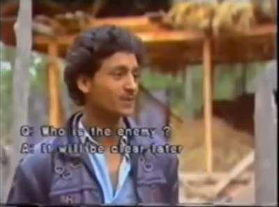 [Historical footage] Maqbool Bhat's younger brother speaking to an Indian Journalist during the early days of the insurgency which would turn Kashmir upside down in the years that followed.