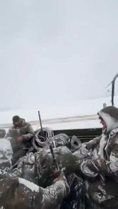 Ukrainian soldiers are on the move somewhere in eastern part of Ukraine