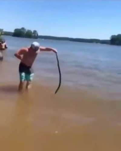 while I throw this snake