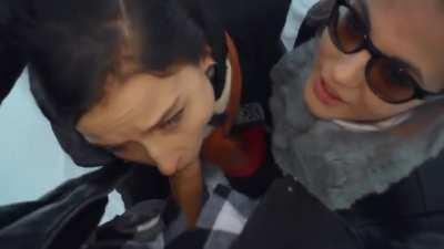 It's Never Too Cold For The Girls To Share Cum!