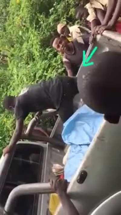 An attempt was made to help push the truck...