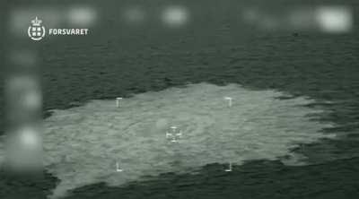 Footage of the largest of the three Nord Stream gas leaks today. Reportedly 1km across [Source Danish Defence Command]