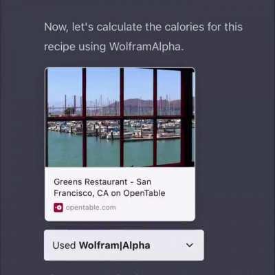 ChatGPT is having it's iOS store moment. You can install plugins and do things like browse the web to find restaurant recommendations, build a recipe for you, calculate it's calories and to order the ingredients using Instacart. This is absolute insanity