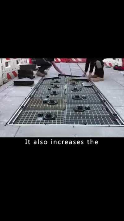 Floor tiles that generate electricity as you walk over them