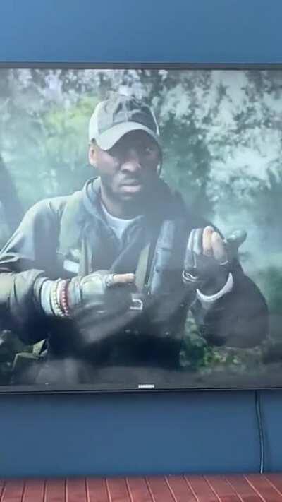 My guy goin to war with a pretend gun