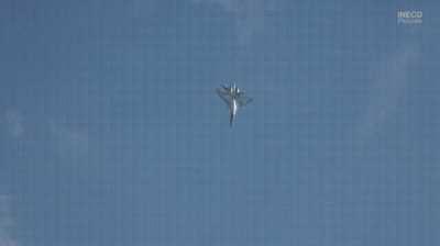 Su-35 displaying its thrust vector control…