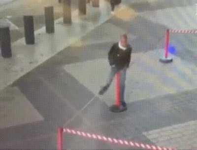 Get your hands out of your pockets, son.