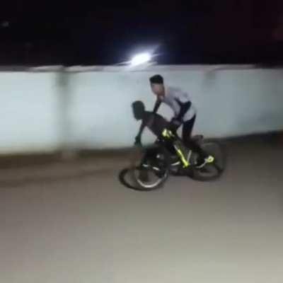 if the cycle would have even touched the doggo