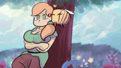 An animated bee smooch [OC]