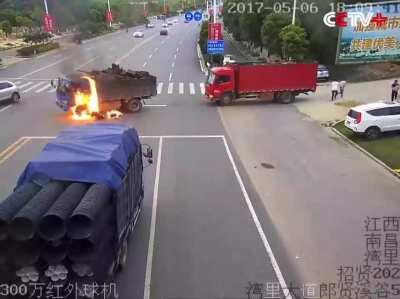 A low speed accident.