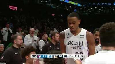 [Highlight] Nicolas Claxton blocks Joel Embiid on one end, then hustles up the court on the break and flushes it home!