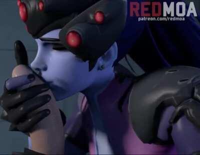 Widowmaker is a good kisser (Redmoa)