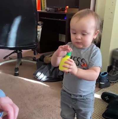 Let me try that colourful juice!