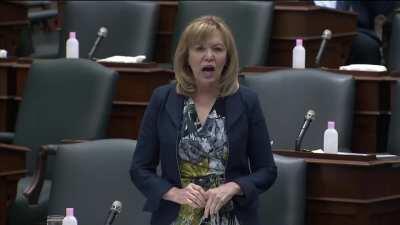 Ontario NDP leader Andrea Horwath asks conservative Christine Elliot to stop blaming Ontarians and to start listening to the experts and the science table