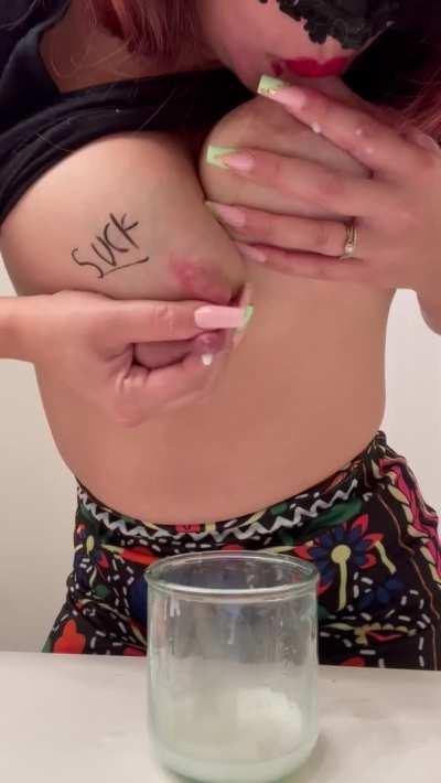 Squeeze me, suck me, drink me all up