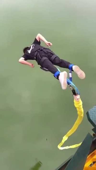 He waited a while to jump