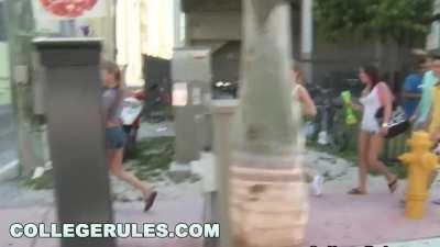 COLLEGE RULES - Young Students On Spring Break, Getting Naked In Public