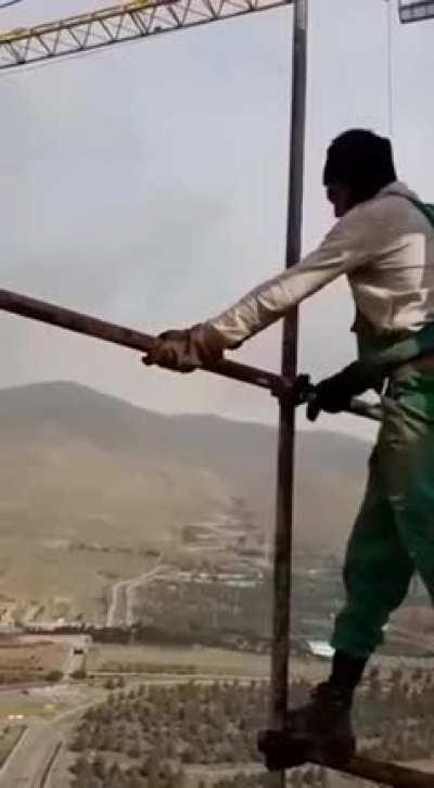 No safety equipment, no helmet, no problem.