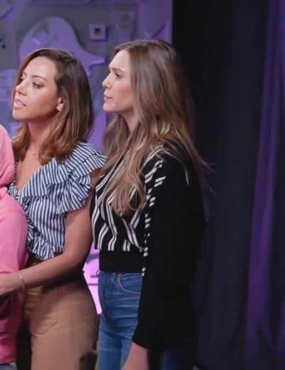 Elizabeth Olsen Slaps Audrey Plaza's Ass