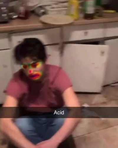 Third guy is literally trippin'