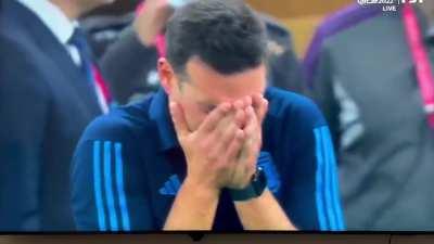 La emoción de Scaloni