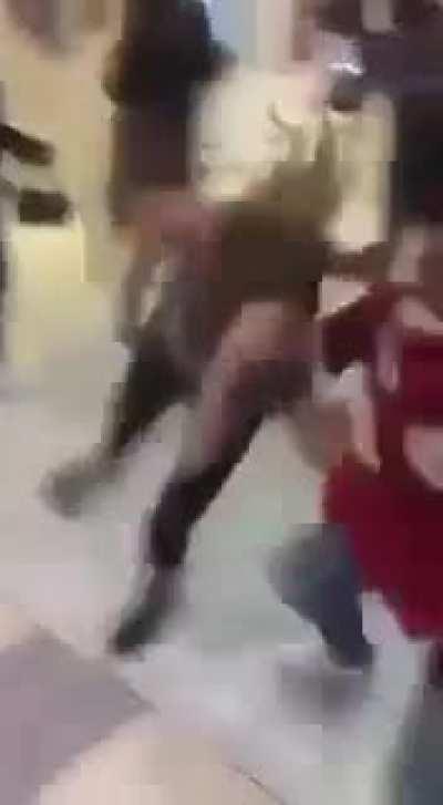 Double team, slam, flee the scene