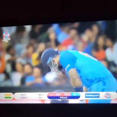 SKY out in next ball after Bhaji said he will score big.