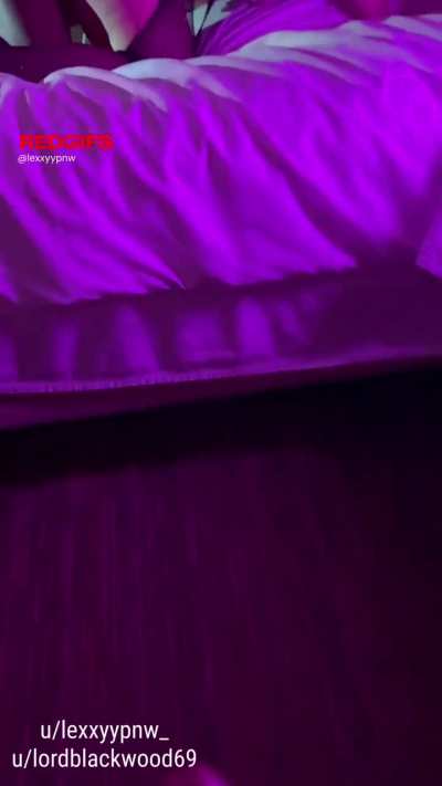 Watching my husband stroke his cock and telling him how good this BBC feels inside of me