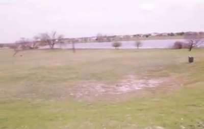 Poor guy! Texas winds are no joke!