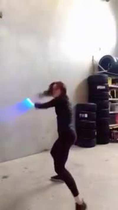 Epic lightsaber skills