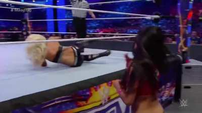 Nikki Bella dominating the Miz and Maryse by herself