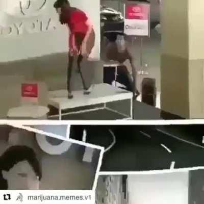 Mf cart wheeled in the air