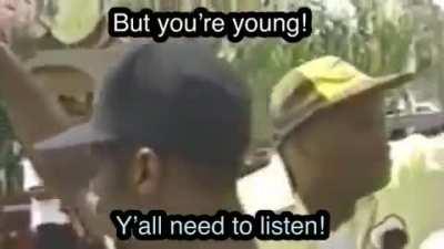 Man's shop burned down in LA riots 1992, is still relevant to today's current events.