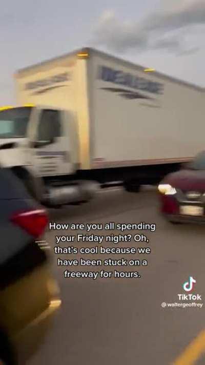 Walter doesn’t like being stuck in traffic