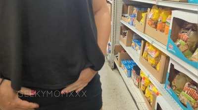 Showing in the middle of the store