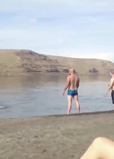 Challenged a motorboat