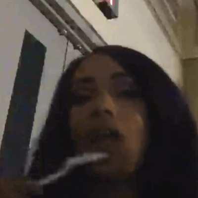 Sasha licking a spoon