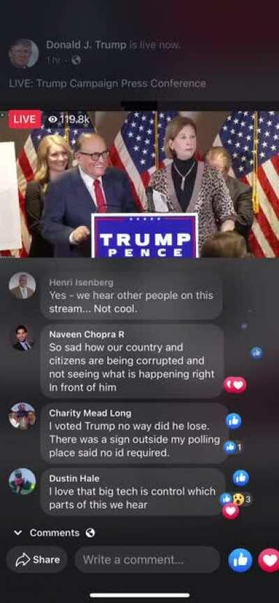 Facebook LIVE press conference hacked